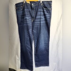 NEW Levi's 505 Regular Fit Big & Tall Straight-Leg Dark Blue Jeans, Size 48x30